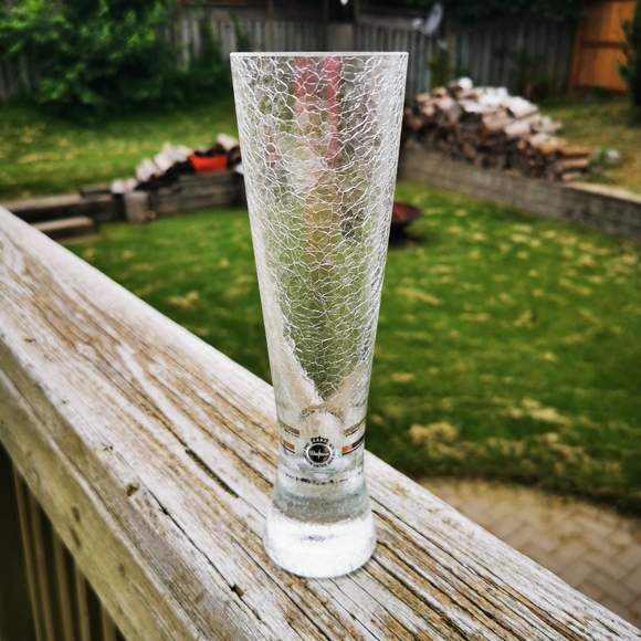 Vintage Warsteiner German Crackle Glass Beer Glass - Picture 4 of 13